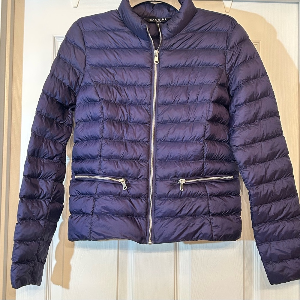 Baccini Women's Blue Puffer Jacket Size S